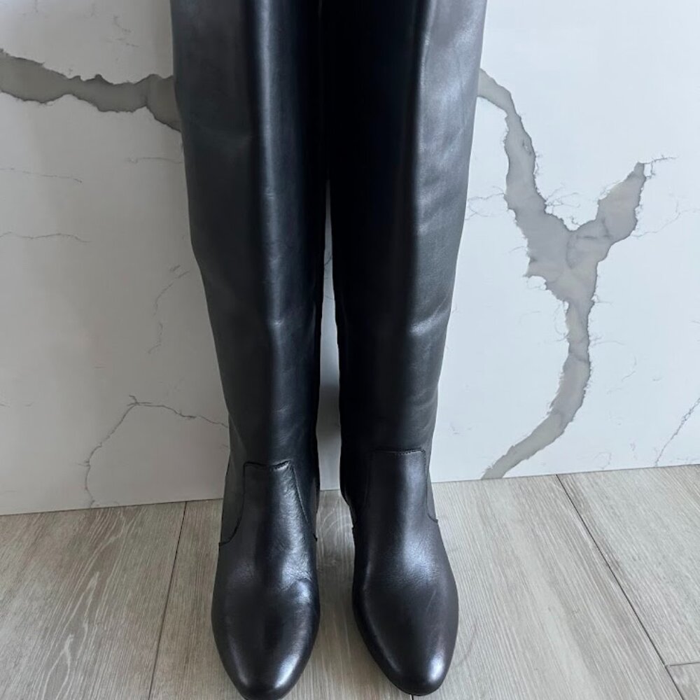 RALPH LAREN Caelynn Knee-High Black Boots Size 36 / US 7